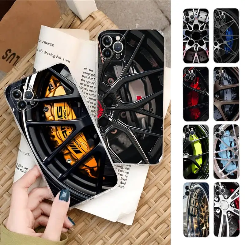 

Sports Car Wheel Tire Speed Phone Case Silicone Soft for iphone 14 13 12 11 Pro Mini XS MAX 8 7 6 Plus X XS XR Cover