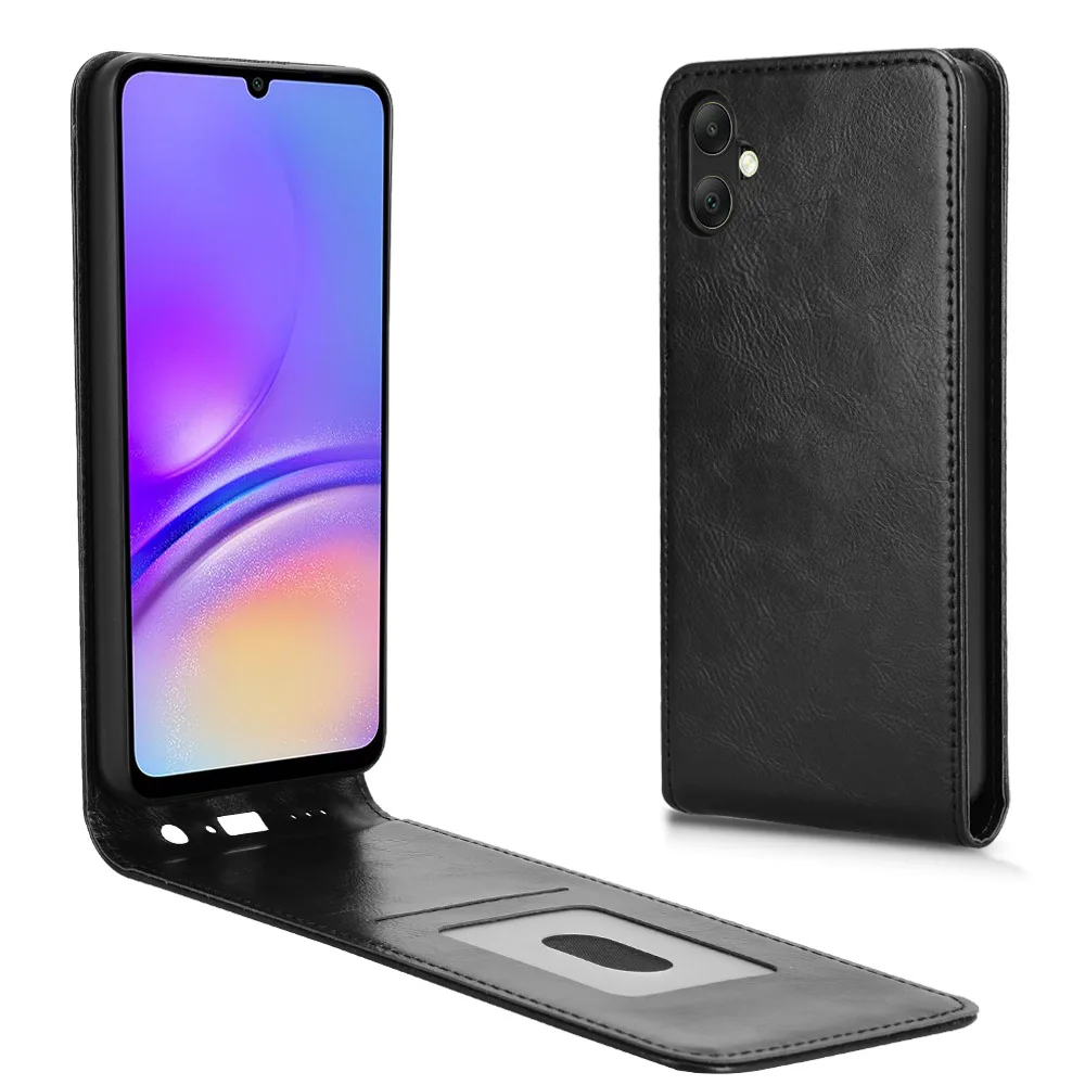 Для Samsung Galaxy A05 4G флип-вертикальный чехол в стиле ретро гладкая кожа полное - Цена: 552