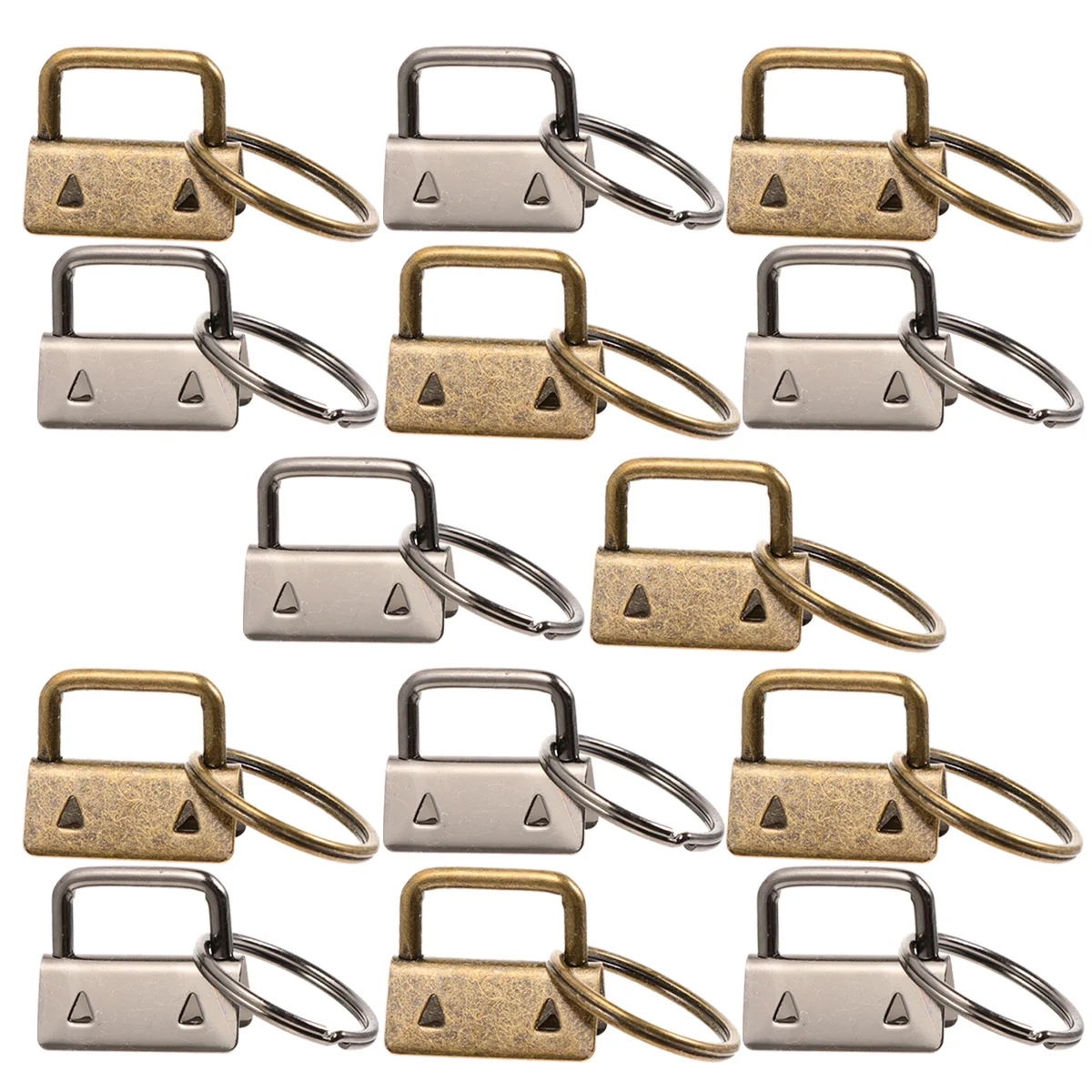 

30 DIY Stainless Steel with Ring Wristlet Tail Clip Key Fob for Ribbon