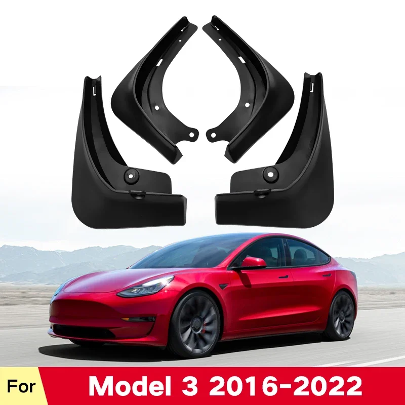 

автомобильных крыльев Для Tesla Model 3 2016-2022 Передние Задние Брызговики Автоаксессуары 2017 2018 2019 2020 2021