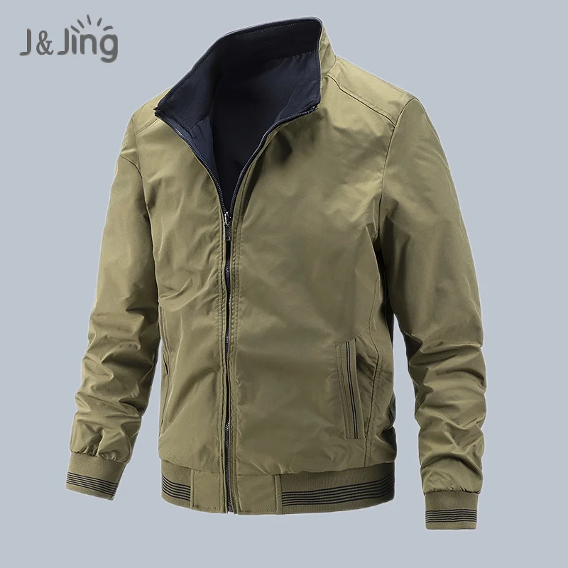 

Fashion Men Bomber Jacket Spring Autumn Thin Baseball Jackets Men Slim Windbreaker Casual Mens Solid Color Coat Outerwear