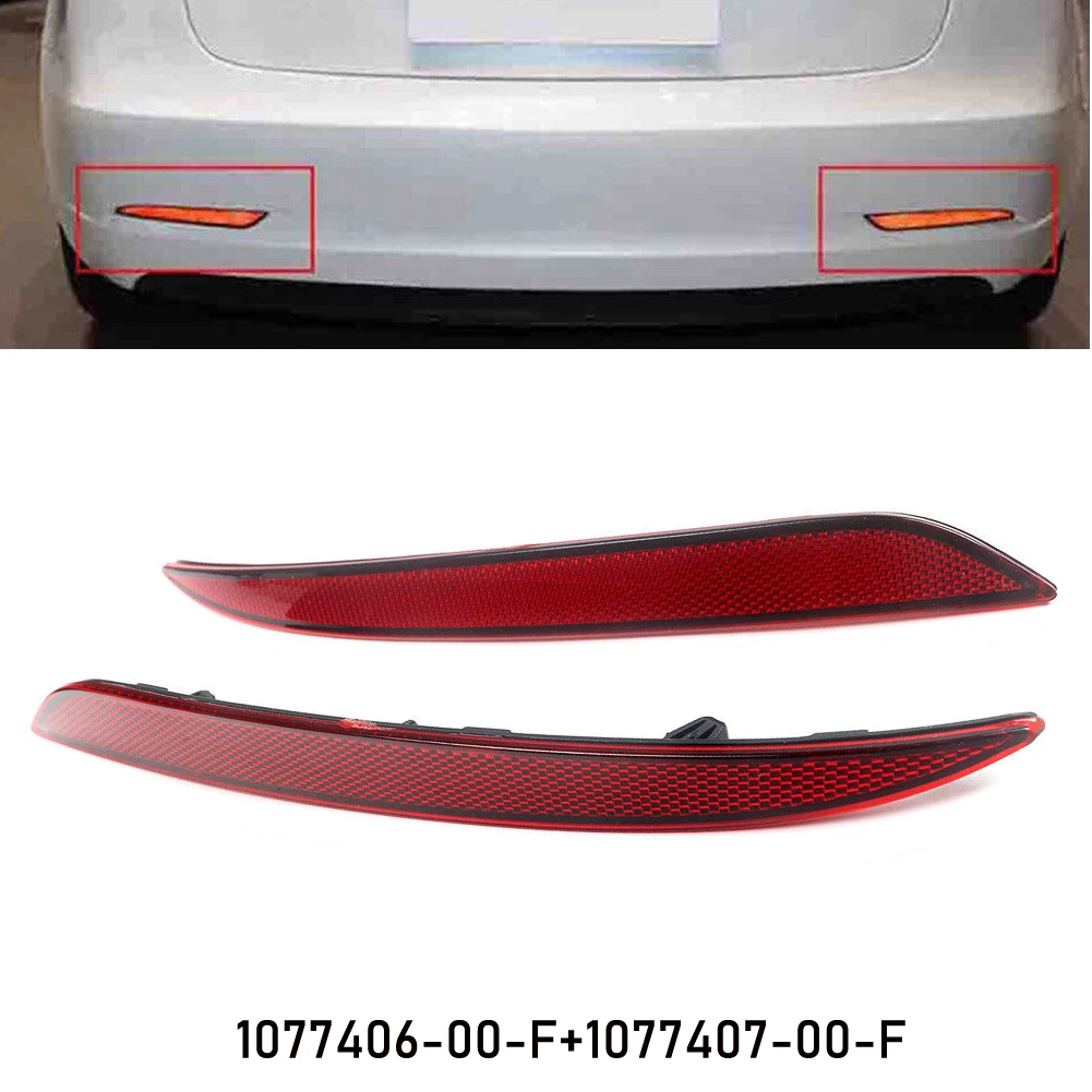 

Lamp Light Reflector 1077407-00-F 2pcs Car Accessories Durable Plastic Practical Rear Bumper Red Lens Replacement