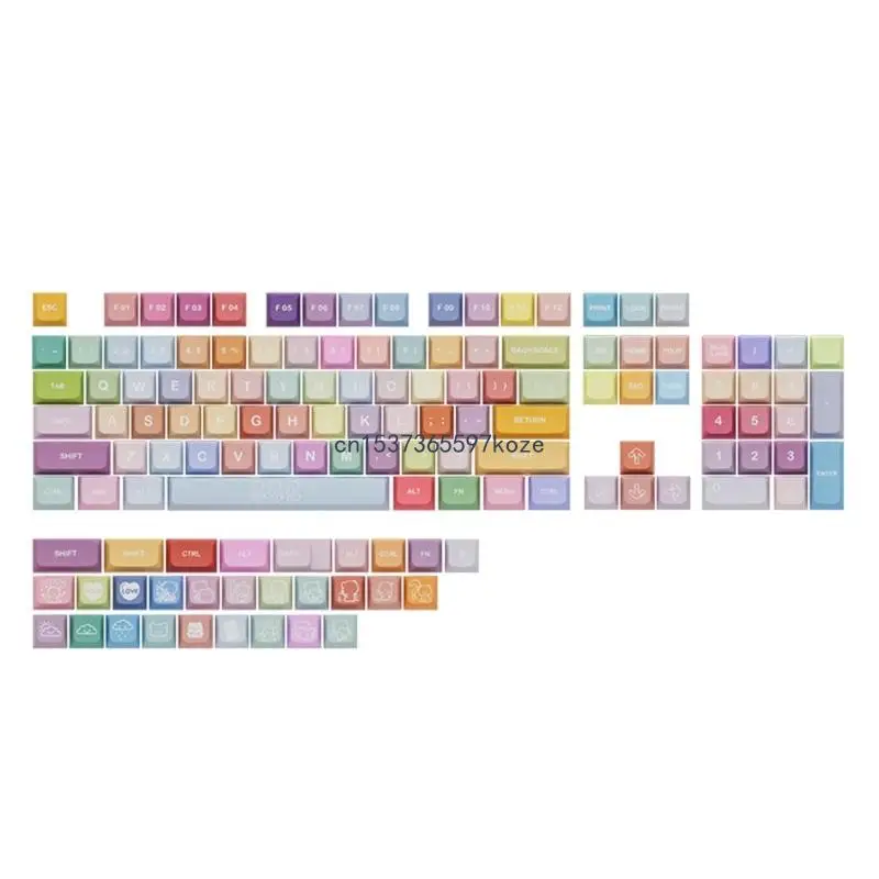 

133 Keys Gummy PBT Keycap XDA Color Cap for MX Switches