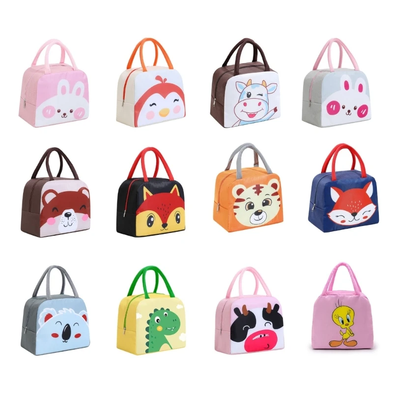 

Lunch Bag Portable Insulated Thermal Lunch Box Unisex Cartoon Picnic Handbag