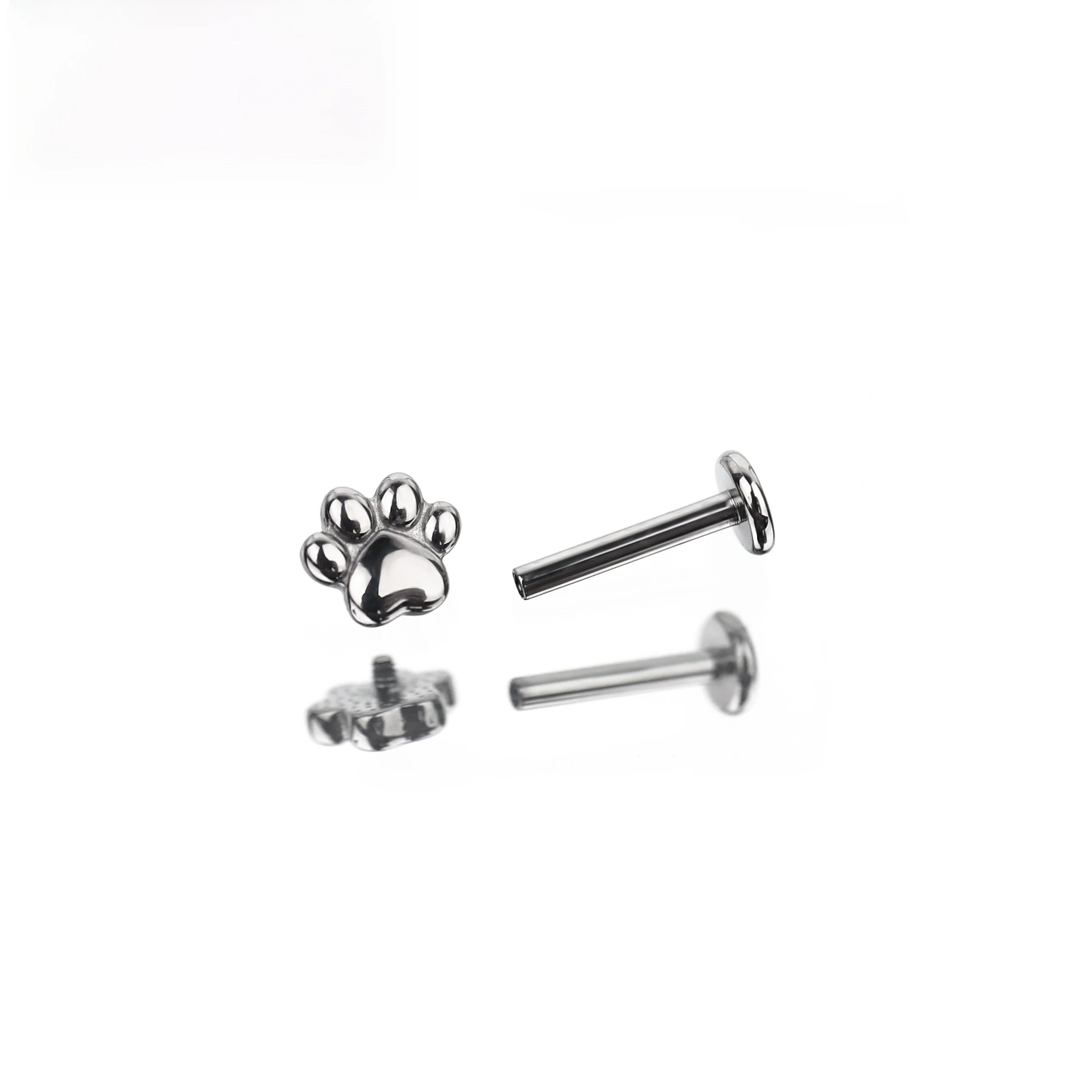 Серьги-гвоздики Shinma Cat's Paw Bear Dog Claw для губ титановая сталь прохладный пирсинг