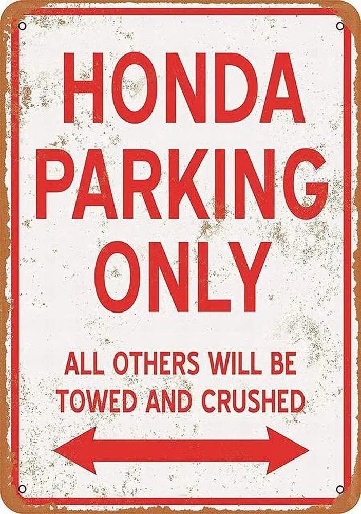 Honda Parking Only Tin Sign Vintage Garage Car Plaque Metal Tin Sign Shabby Vintage images - 6