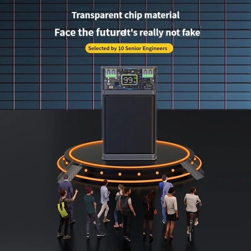 20000mah Transparent PD 22.5w Power Bank Super Quick Charging Portable Battery Mini Power Bank For Apple Xiaomi Huawei Samsung