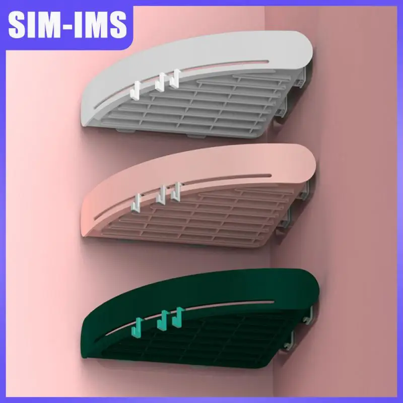 

Wall Mounted Shampoo Organizer High Quality Save Space Corner Rack Triangle No Drilling Storage Rack Wholesale Shower Shelf