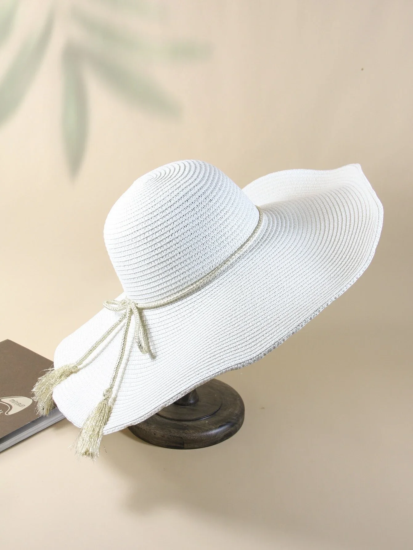

hat Bow Decor Straw Hat beach