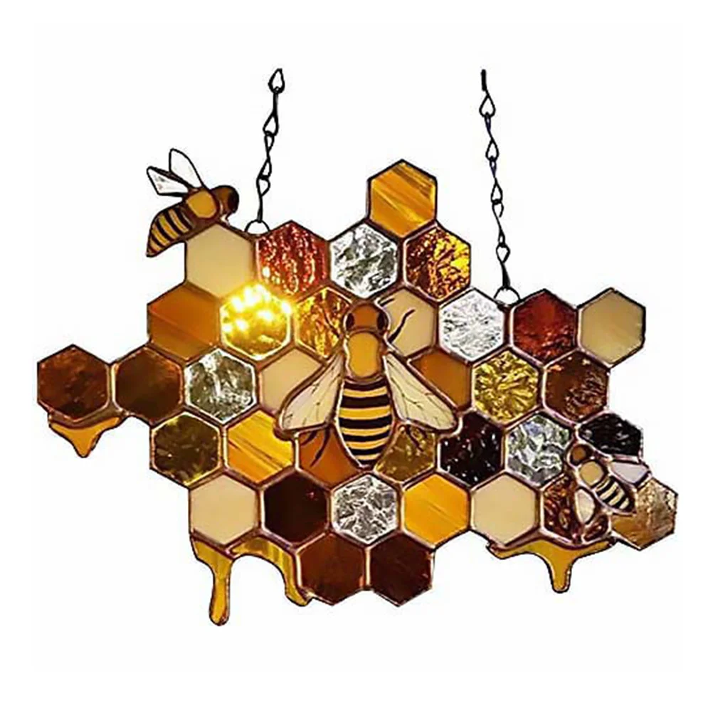 

Box Home Adornment Wall Ornament Hanging Bee Pendant Decoration Ornaments Window Accessories
