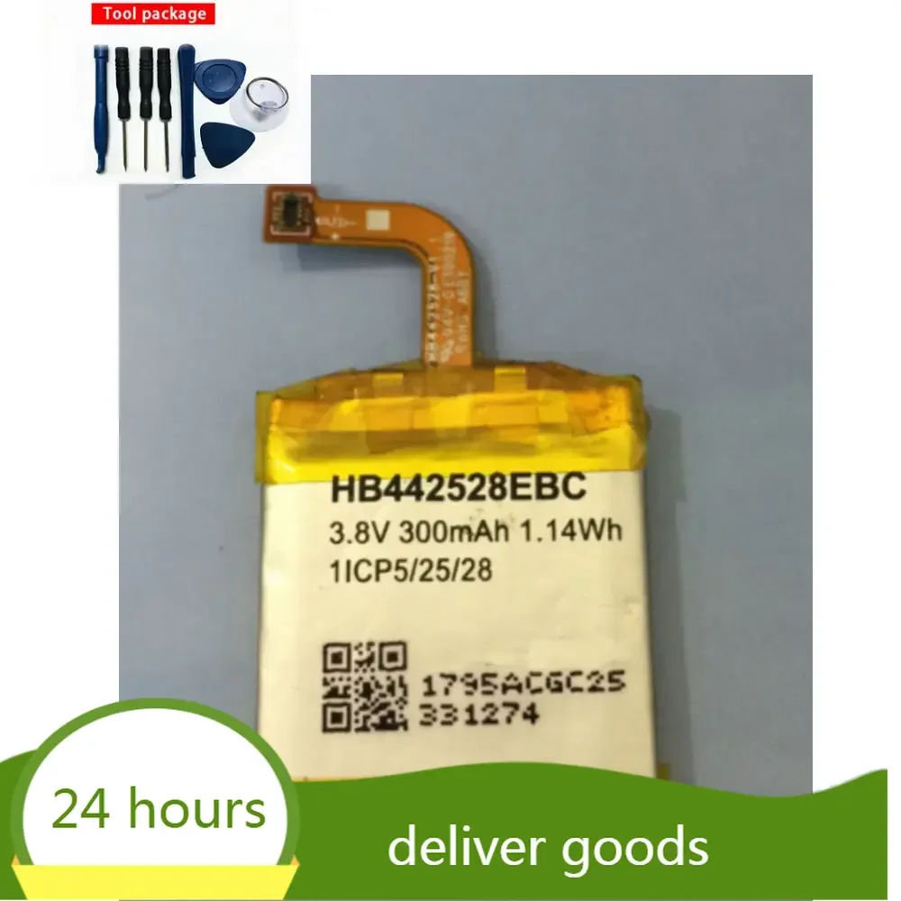 Аккумулятор 300 мАч 1 14 Втч 3 8 В для Huawei Watch1 HB 442528 Батарея EBC + ИНСТРУМЕНТЫ