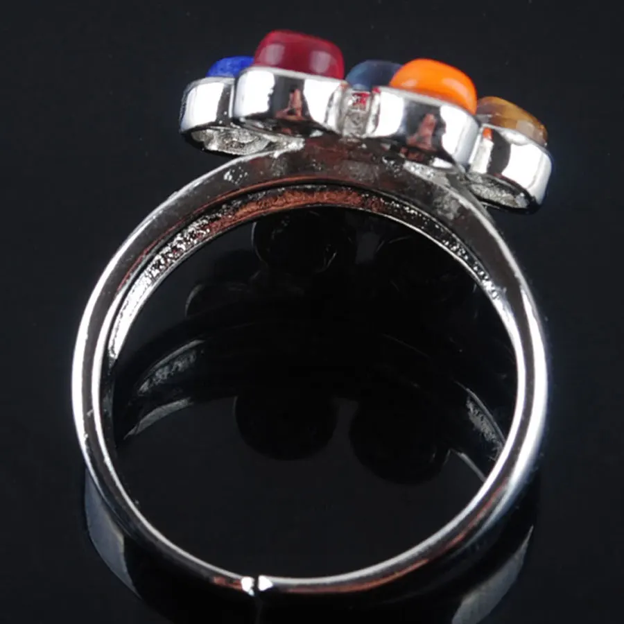 WOJIAER 10 шт./лот семь цветных чакр драгоценный камень для мужчин женщин вечерние