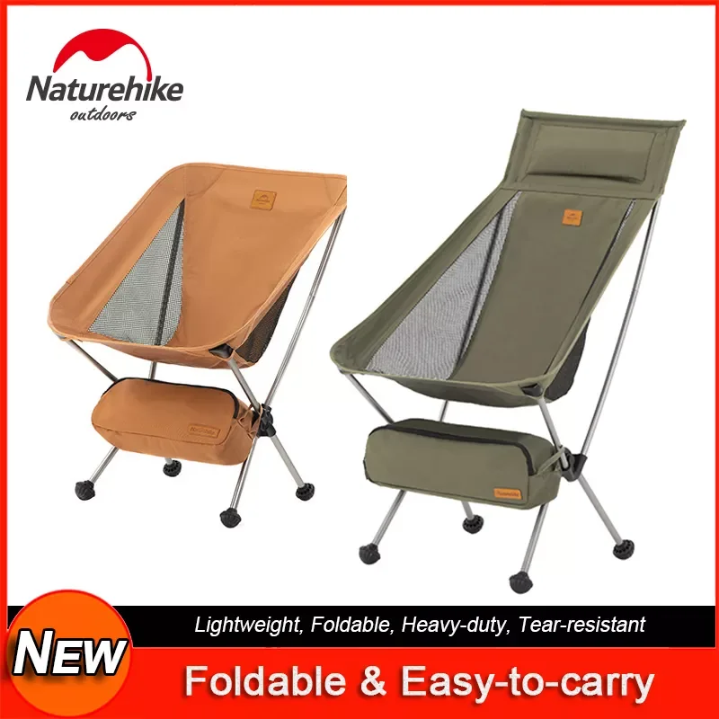 

Туристическое кресло Naturehike, легкий компактный складной стул в форме Луны, дышащий Удобный портативный уличный рыболовный стул