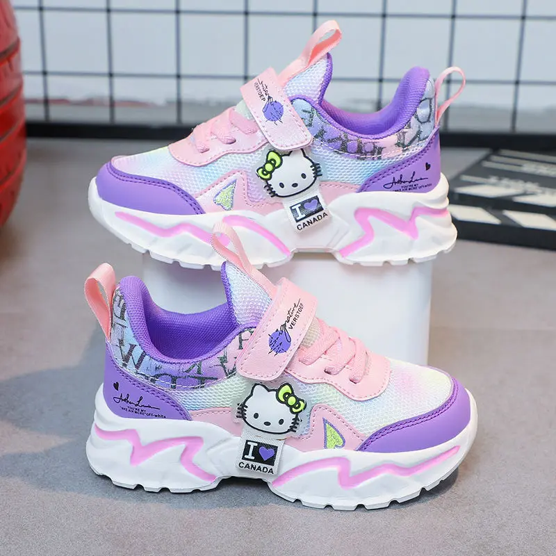 Кроссовки Hello Kitty для девочек повседневная обувь с мультяшным аниме детская