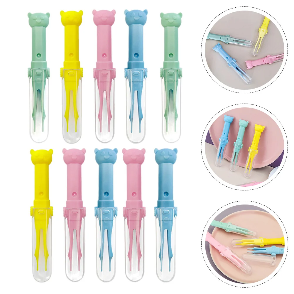 

10 Pcs Hairbrush Cleaner Booger Clip Nose Picker Tweezer Cleaning Tool Baby Tweezers Abs