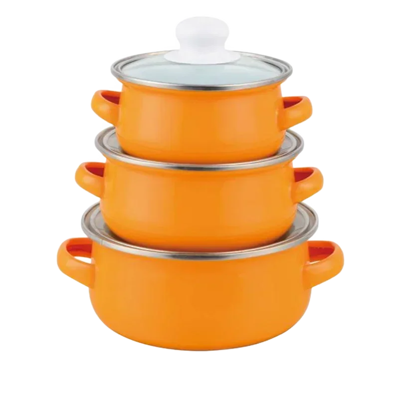 Кастрюля для супа с антипригарным покрытием эмалированная кастрюля