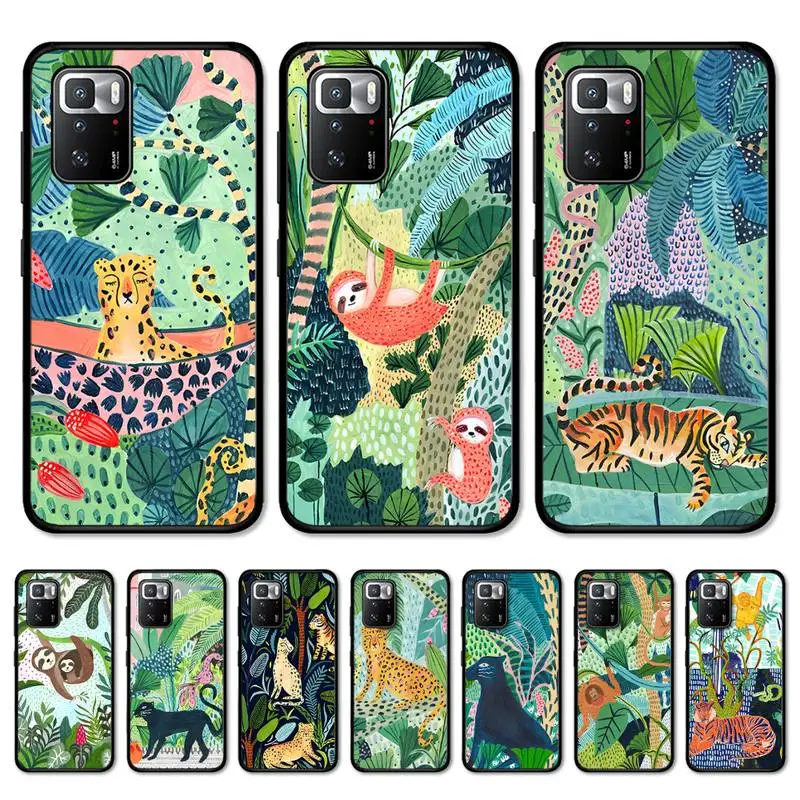 

Cute Cartoon Anime Sloth Leopard Phone Case for Redmi Note 8 7 9 4 6 pro max T X 5A 3 10 lite pro