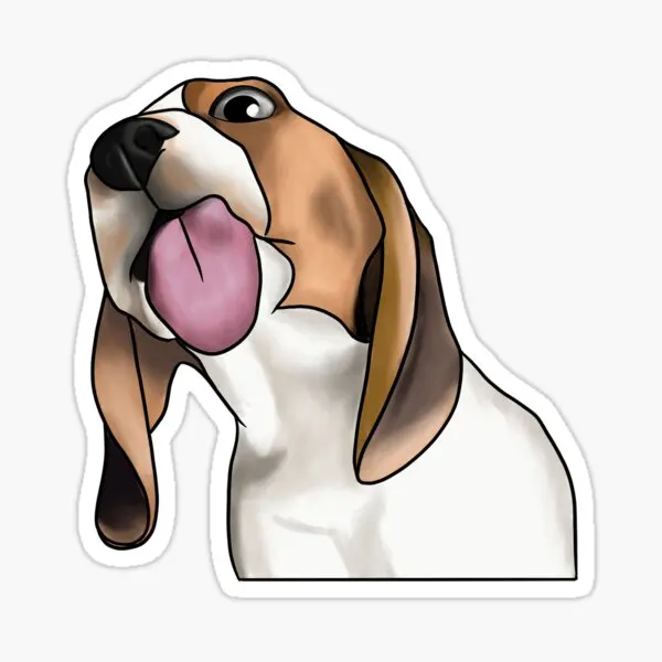 Dog Beagle  5PCS Stickers for Home Bumper Background Cute Car Print Anime Room Stickers Art Wall Funny Kid Luggage Window