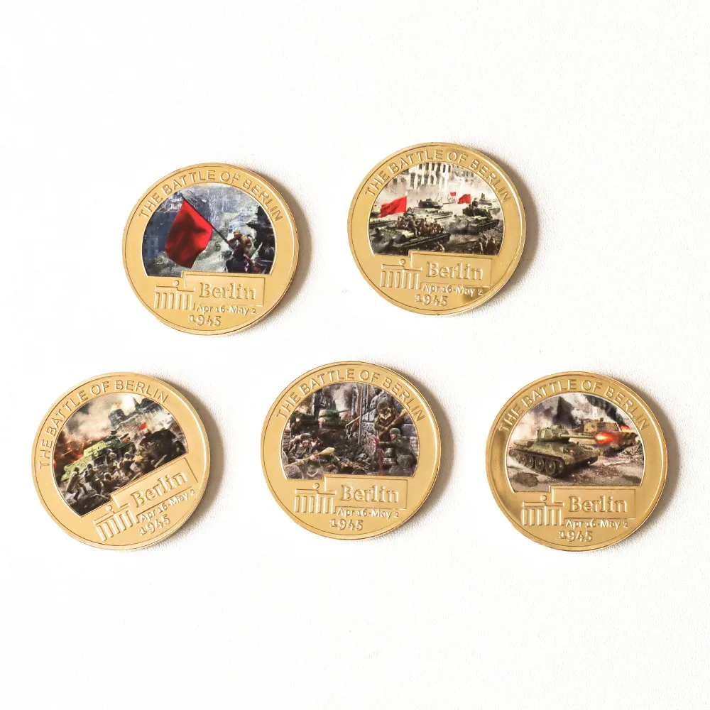 Памятная монета Битва Берлин набор монет с вызовами Второй мировой войны подарок