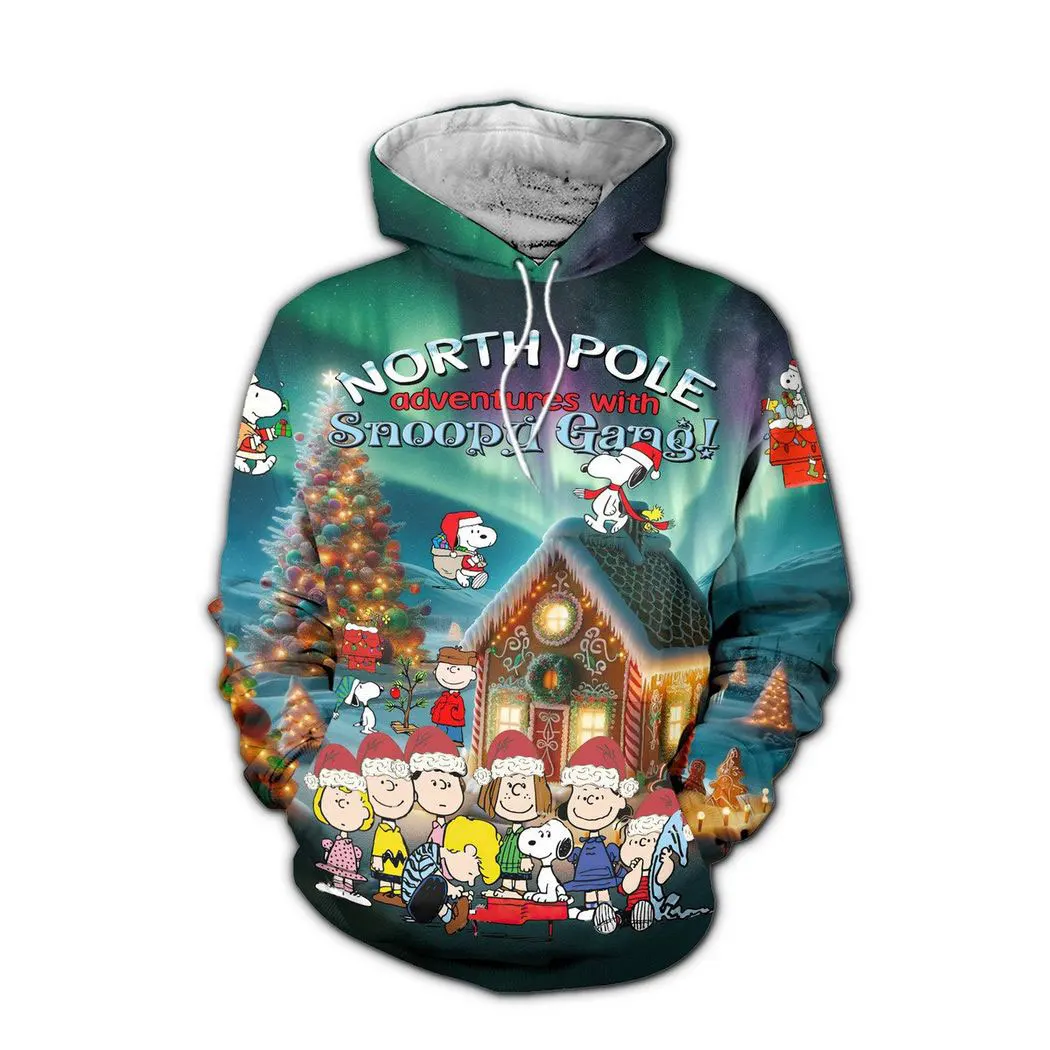 Новинка 2024 весна и осень 3D печать арахис Снупи толстовка для пар детский улицы