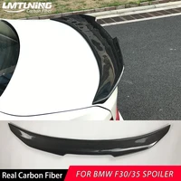 lmtuning trunk spoiler suitable for bmw f30 330i 335i 2013 2018 carbon fiber rear spoiler wing lip psm style forged pattern