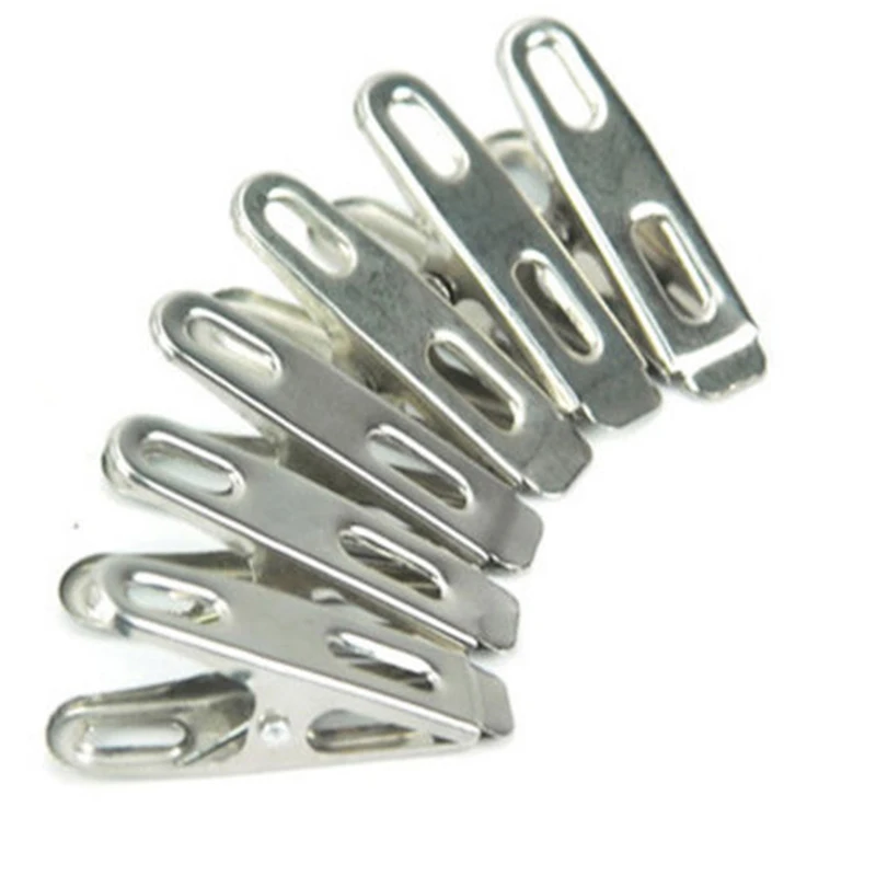 

Clip Pince 40pcs Practical Stainless Steel Clothes Pegs Clips Socks Clips Pins Clamps Pants Underwear Towel Multipurpose
