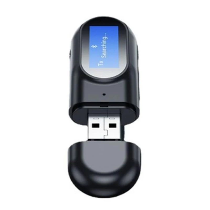 2 в 1 Bluetooth 5 0 аудио передатчик приемник ЖК-дисплей 3 мм AUX USB беспроводной адаптер