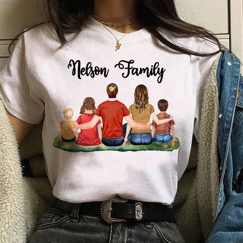 

Новинка, черные футболки для женщин, футболка на тему семьи, одежда Y2k, уличная одежда, топы, женская одежда, футболки для родителей и детей, женская блузка