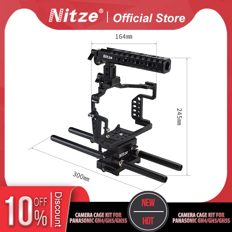 

NITZE CAMERA CAGE KIT FOR PANASONIC GH4/GH5/GH5S - PTK01