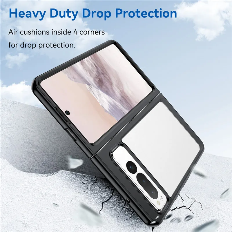 For Google Pixel Fold Case Pixel Fold Cover Colorful Soft Edge Silicone Transparent Shockproof Bumper For Google Pixel Fold Case