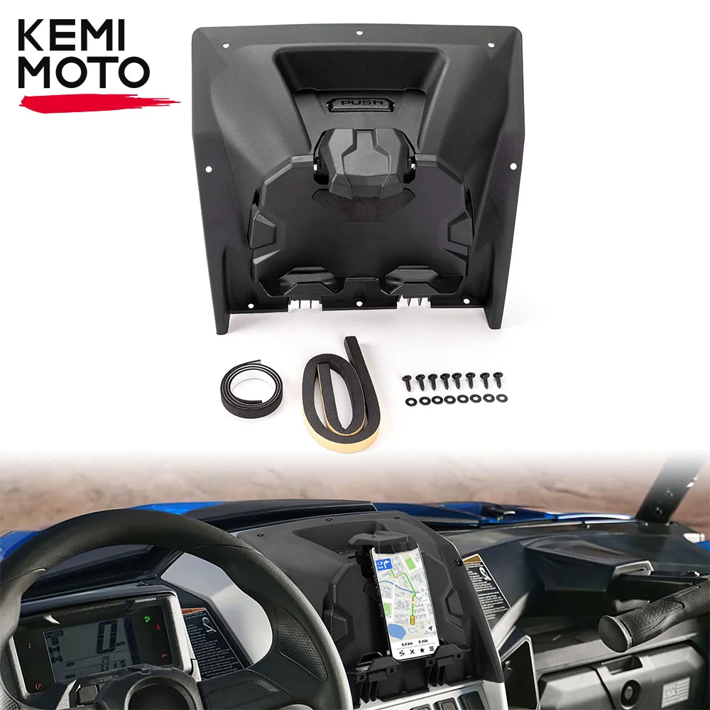 Electronic Device Mounts Storage Box KEMIMOTO UTV Compatible with Yamaha Wolverine RMAX2/RMAX4 1000 2021-2023