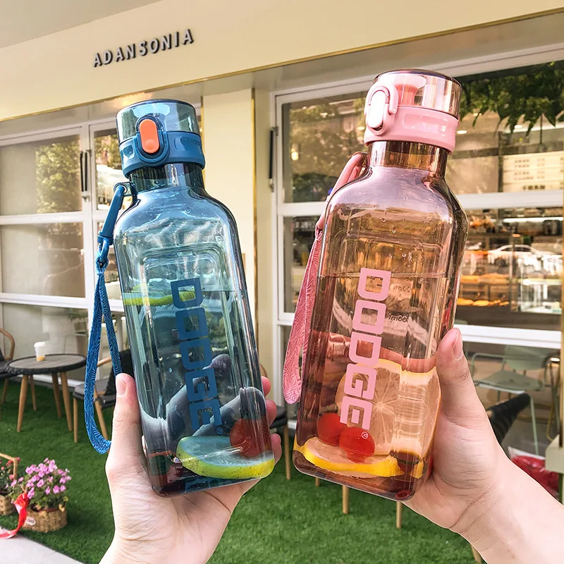 

New 1000ml Sports Water Bottle Outdoor Portable Leak-proof Shaker bottle Plastic Drinkware for Tour Gym Free Shipping items