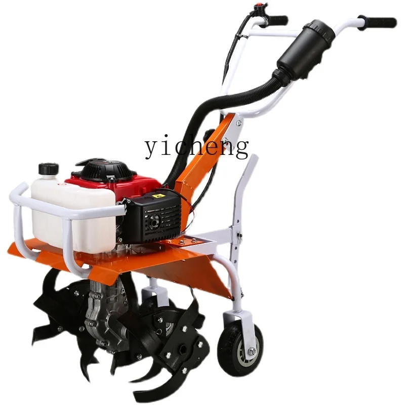 

XL High-Power Rotary Tiller Weeding Furrow Loosening Soil Ploughing Gasoline Small Mini Tiller