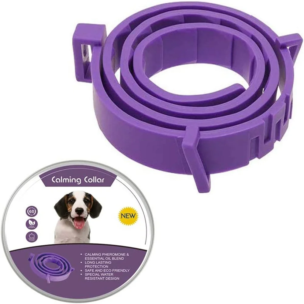 

Calming Collar for Dog and Cat Relieve Reduce Anxiety or Stress Pheromones Formula Adjustable Waterproof Pet Lasting Calm Collar