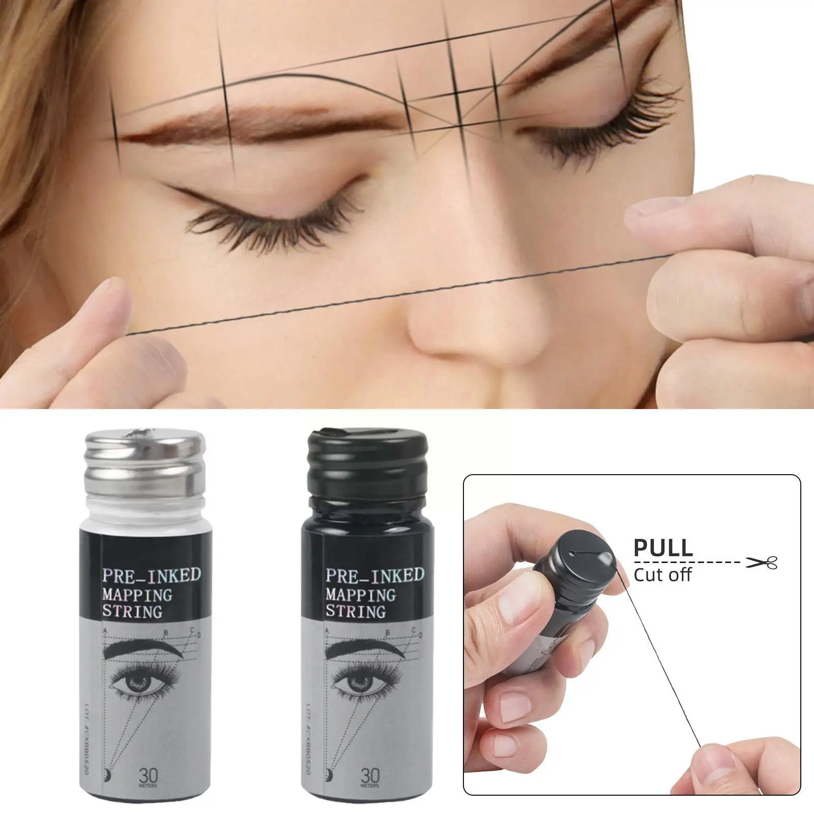 

2023 One Step Eyebrow Stanp Shaping Set Thread Tattoo Line Drawing Line With Ink Brows Positioning Mapping Box Ruler Auxili Y6t5