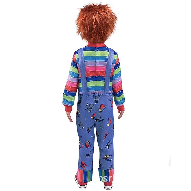 Baby Boys Girls Child Play Chucky Cosplay Costume Good Guys Bride of Chucky Horror Ghost Doll Halloween Costume Dress Kids images - 6