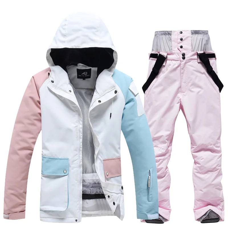 Women Ski Suits Winter Warm 10k Waterproof Windproof Matching Snowboarding Snow Jacket Pants Sets Sk049