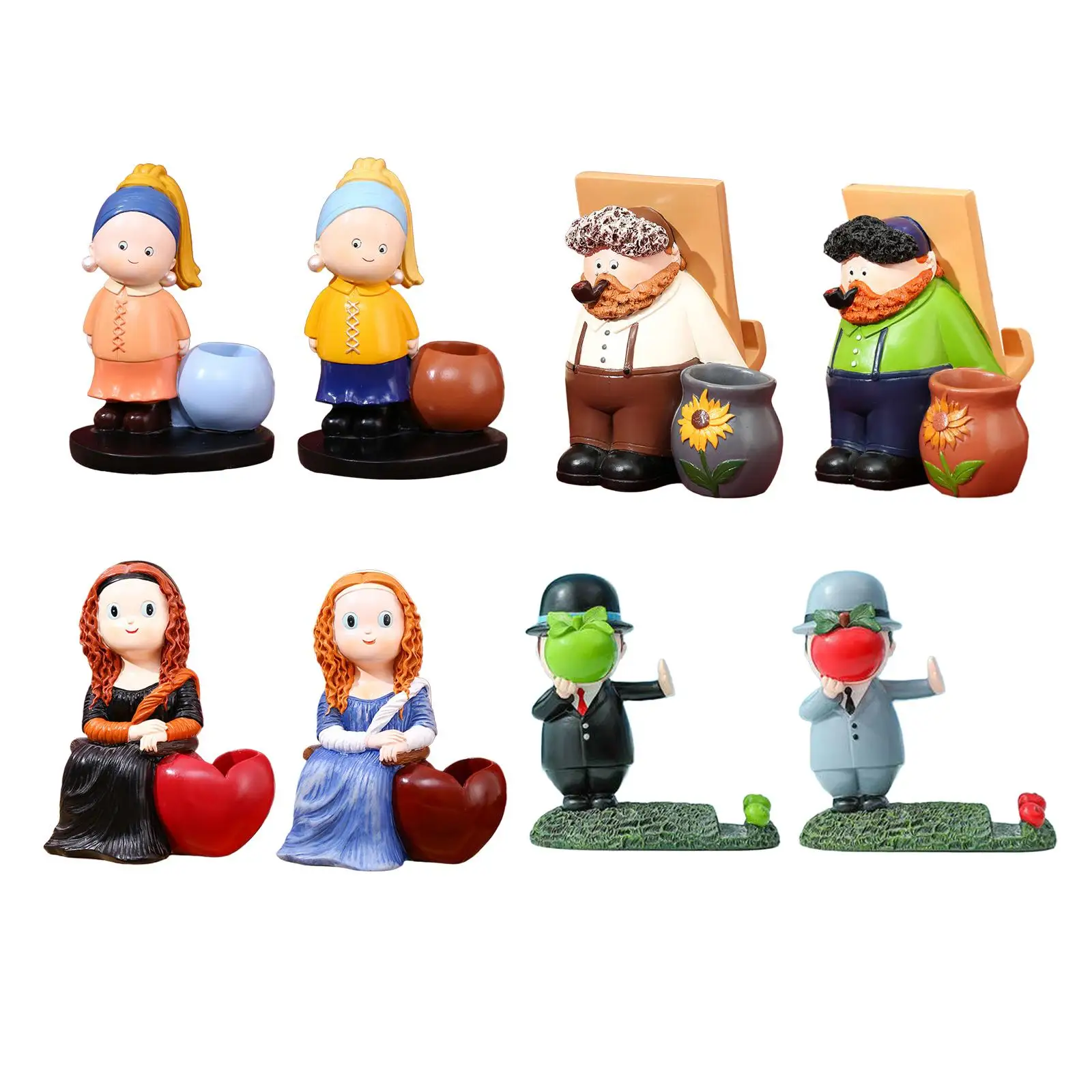 

Cute Cartoon Crafts Phone Stand Decorative Birthday Gift Figurines for Living Room Makeup Brushes Desktop Dining Room Bookcase