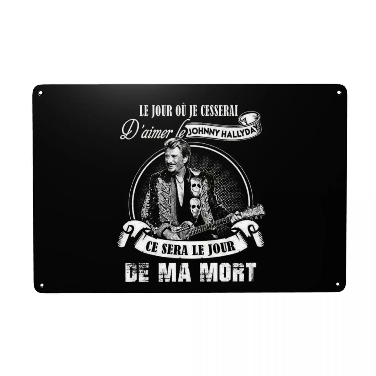 

Vintage Johnny Hallyday French Singer Metal Sign Custom Heavy Metal Rock Tin Plaques Cafe Man Cave Bar Decorative Art