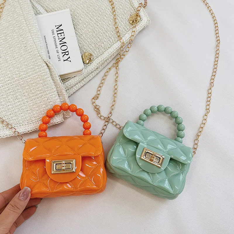 

Миниатюрная прозрачная железная сумка карамельных цветов, сумка на плечо для детей, портативная милая сумка для девочек, модная сумка-мессенджер на цепочке