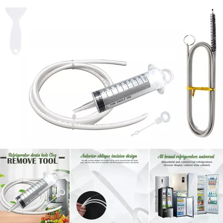 

Refrigerator Sewer Dredge Cleaning Kit Long Flexible Brush Refrigerator Hole Cleaner Brush Household Straw Cleaner