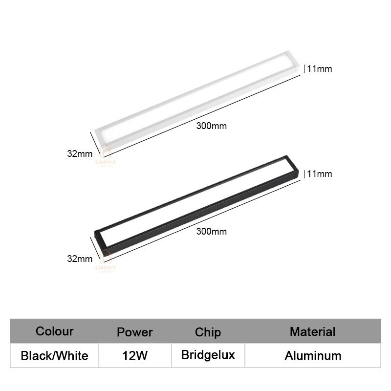 LINBIRD Магнитная LED-дорожка для спотов, черная/белая, 1 метр