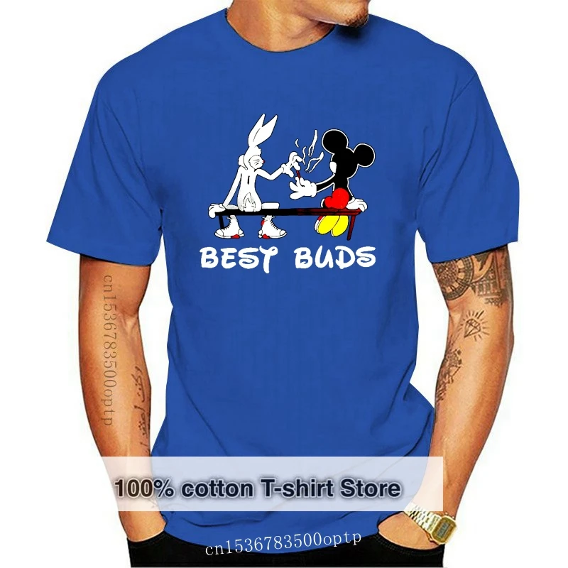 

Funny men t shirt novelty tshirt women 006 - Unisex Best Buds Weed Smoking 420 Kush Cartoon T-shirt