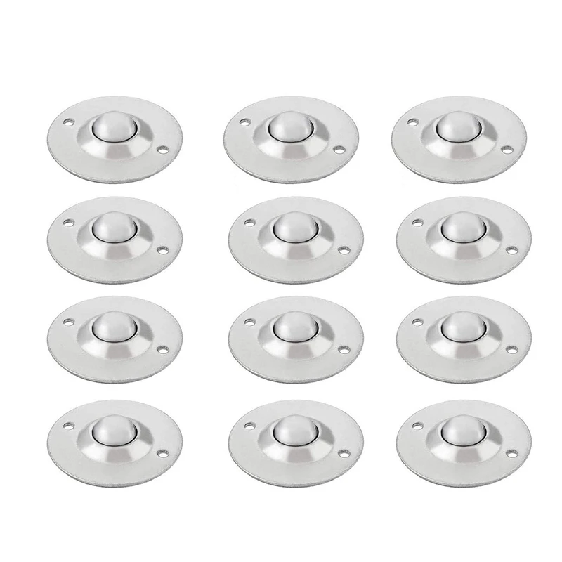 

12 Pcs CY-16B 5/8-Inch Bearing Steel Roller Ball Flange Conveyor Transfer Unit