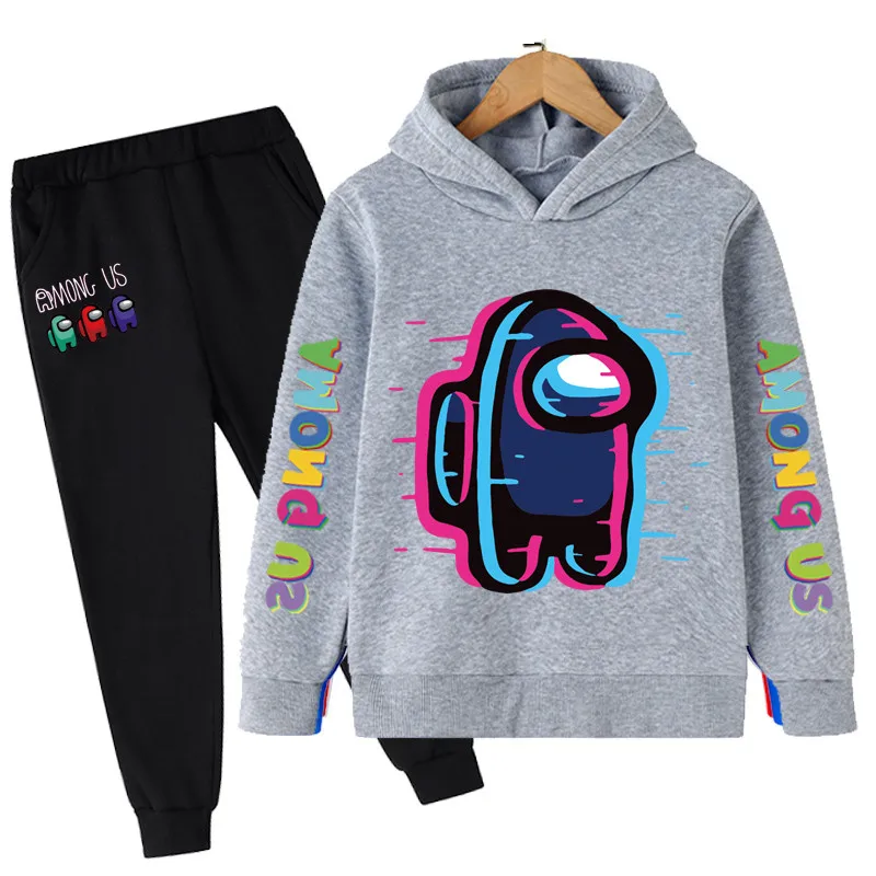 

2022 Winter Style Children Among Us Clothing Sets Baby Boys Girls Hoodies+Pants Sports Suit Kids Game Impostor Costumes Outfits