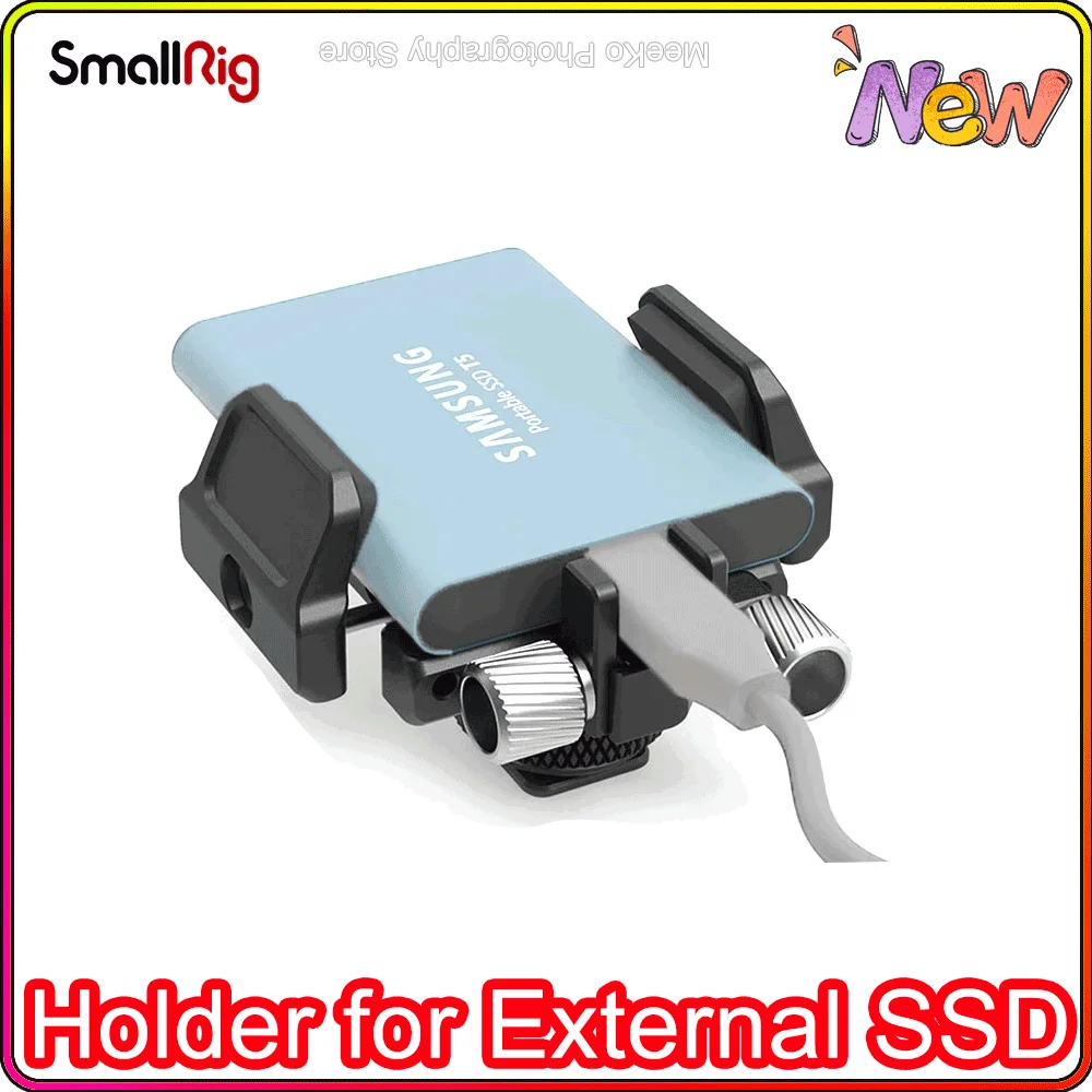 

Универсальный держатель SmallRig SSD для внешнего SSD, например для Samsung T5 SSD, для Angelbird SSD2go pt, Glyph Atom SSD 2343