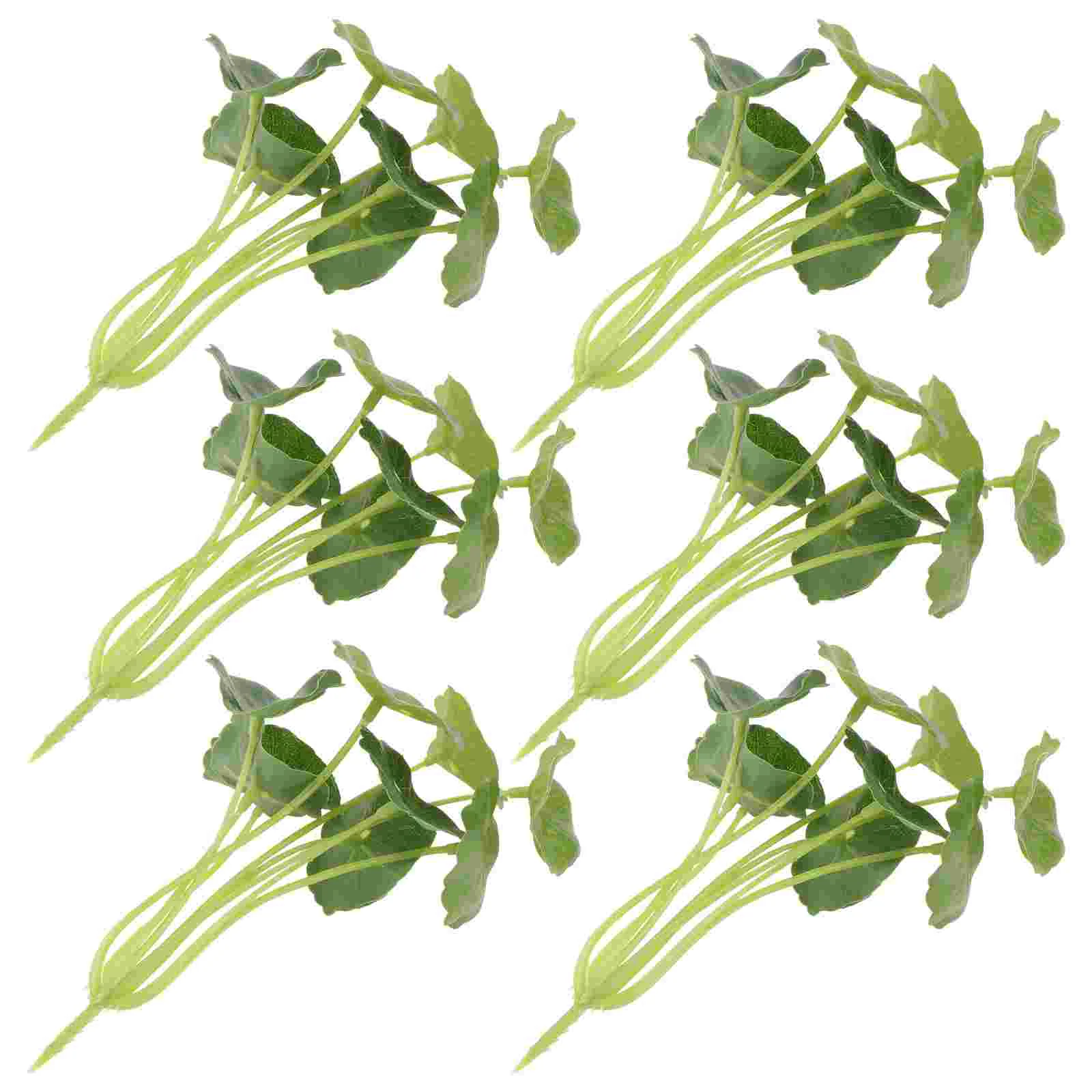

8PCS Lifelike Green Ornament Simulated Green Decoration Flowerpot Decorative Lotus Leaf for Store Dorm
