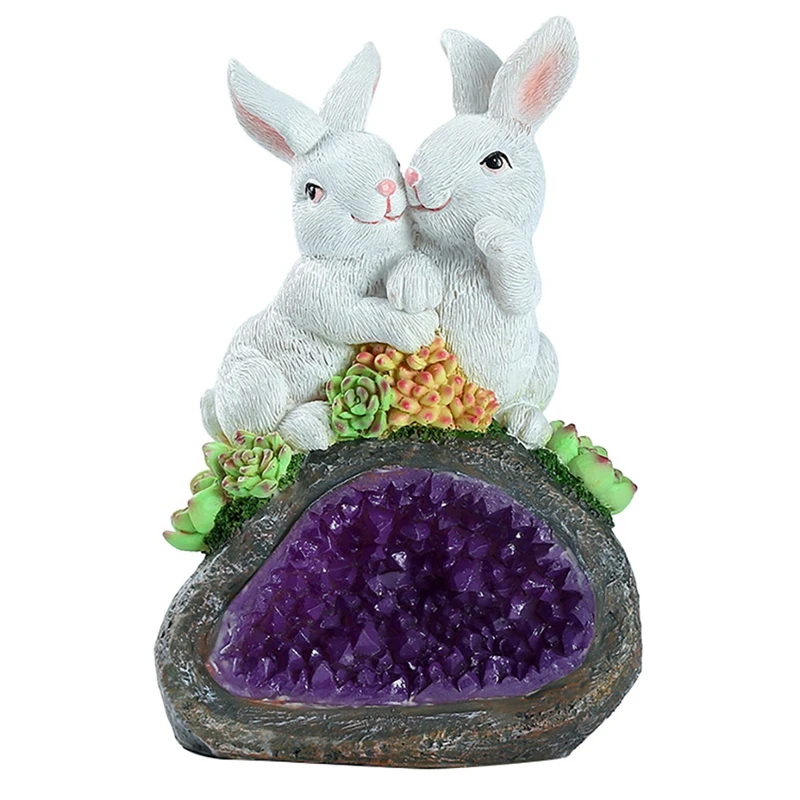 

Solar Garden Statue Rabbit Outdoor Decor Rabbit Garden Statues For Garden Decor Patio Lawn Yard Housewarming Garden Gift