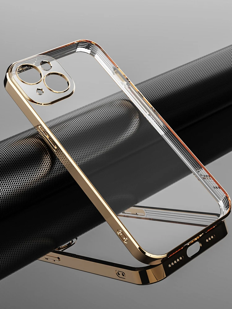 

Прозрачный чехол AST из ТПУ с покрытием для iPhone 11 12 13 14 Pro Max Mini X XR XS Max 7 8 Plus, с защитой для объектива, противоударный чехол