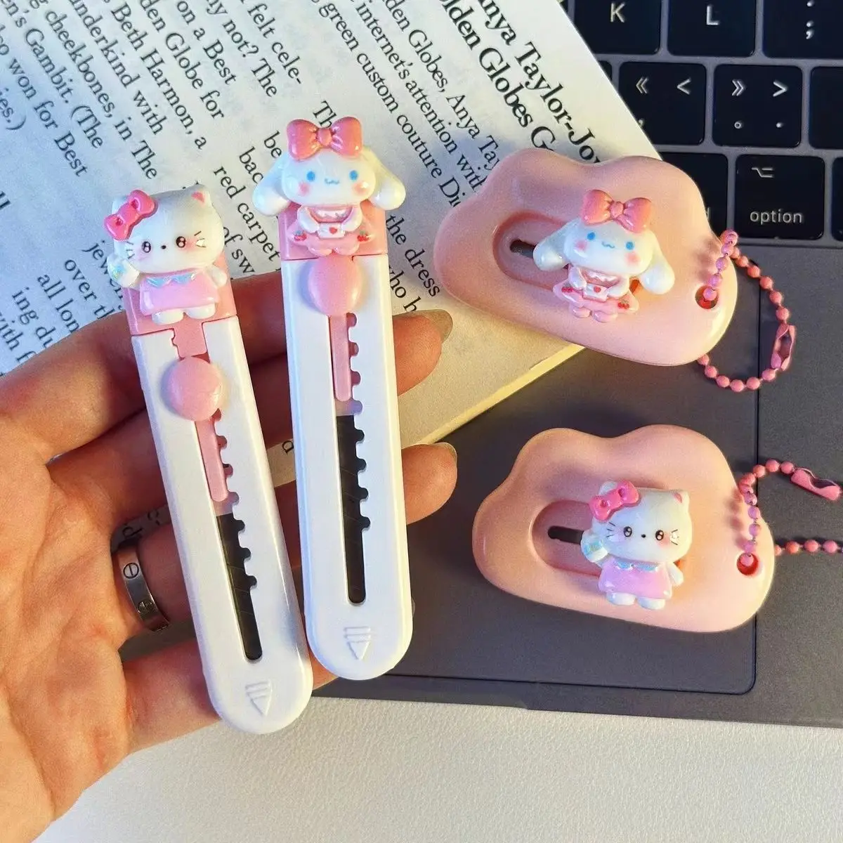 2024 Новый мини-нож Hello Kitty милый и портативный бытовой нож для резки бумаги